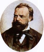 johannes brahms antonin dvorak the most famous czech composer of his time oil painting on canvas